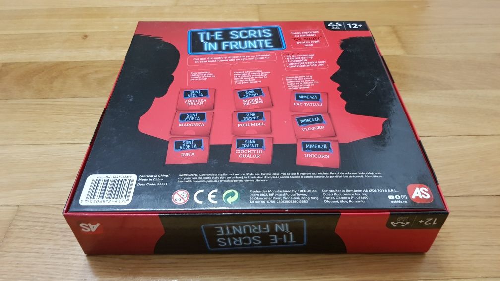 Joc Ti-e scris in frunte - pt copii mari, ca nou