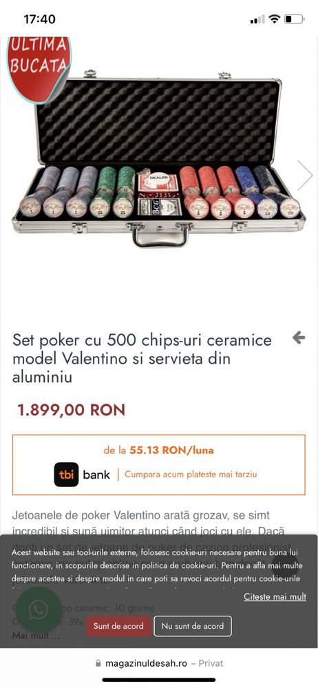 Set poker 600 de fise