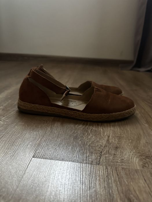 Espadrile CCC piele întoarsă maro cognac nr 39