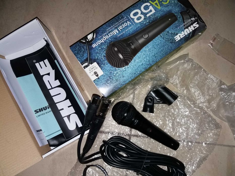 Microfon profesional dinamic SHURE PGA 58 cardoid XLR KARAOKE NOU