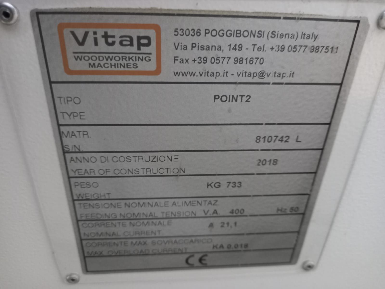 CNC Vitap Point 2 găurire 5 laturi – Stare perfectă!