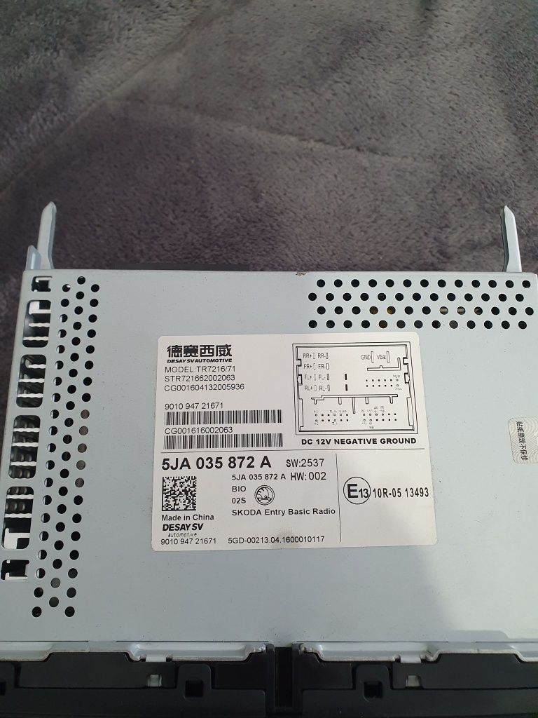 Radio multimedia player OEM Skoda Rapid, nou, euro 6.