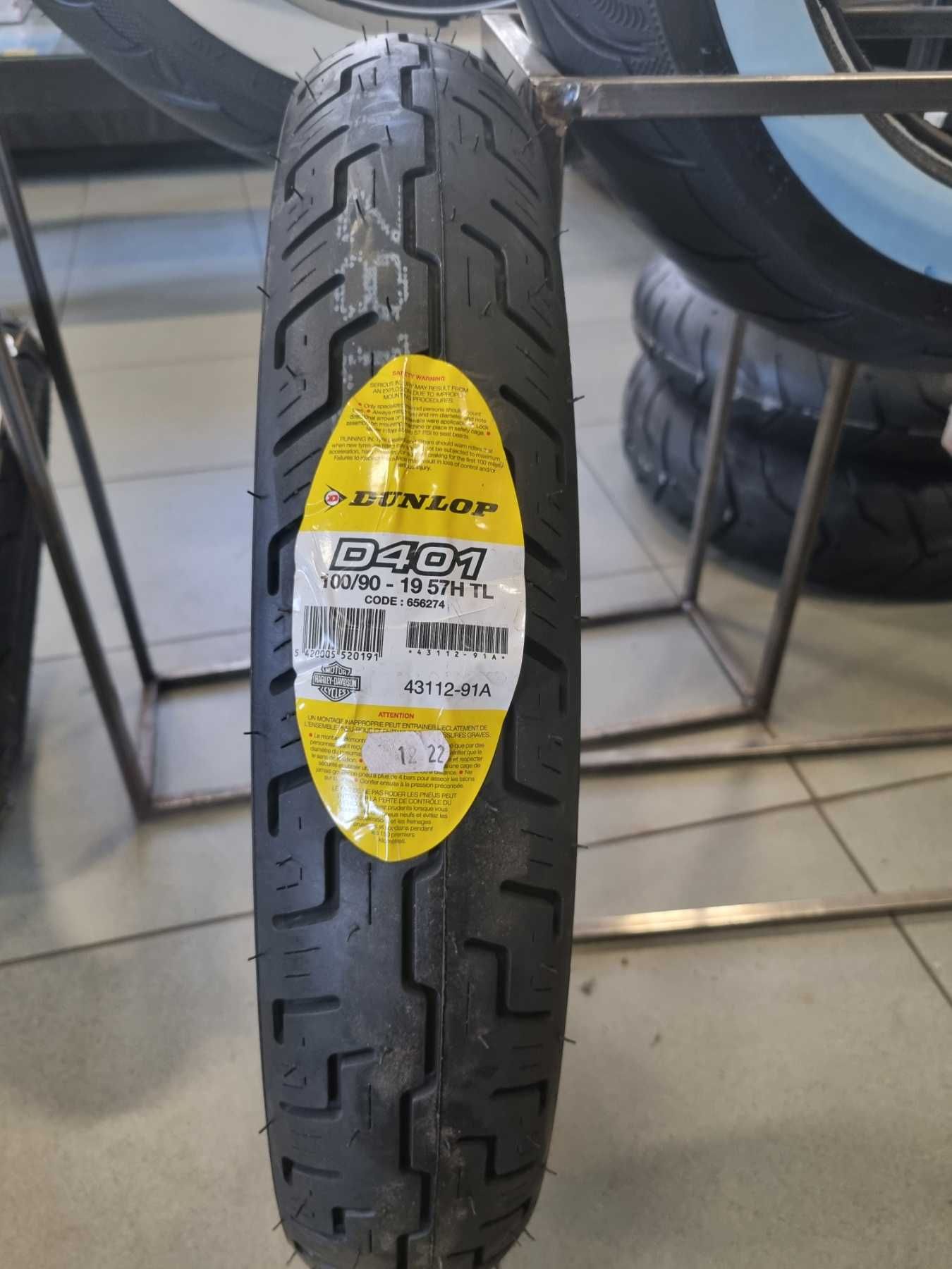 100/90-19 DUNLOP D401 (H/D) - 1 бр. нова гума за мотоциклет
