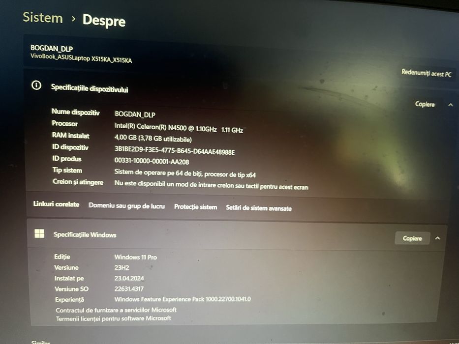 Se vinde laptop ASUS