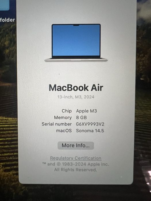 MacBook Air M3 13. Inc, Space Gray — миниатюра 2