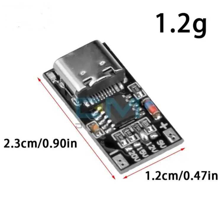 Modul USB C PD Trigger decoy 5V 9v 12v 15v 20v