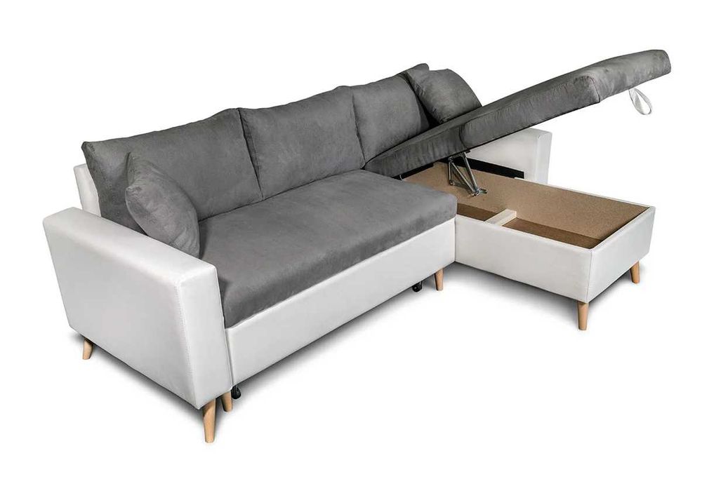 Малък ъглов диван с функция сън и ракла!!! Само 225/148 см!!!