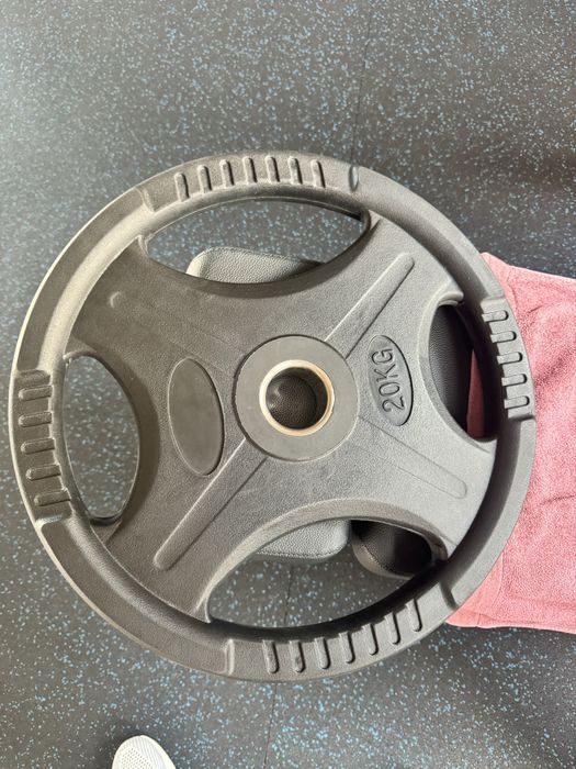 Discuri olimpice cu inel cauciucate 20 kg noi