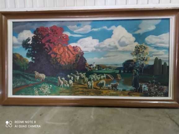 Pictura in ulei veche de R.Kothmann 135cmx75cm.