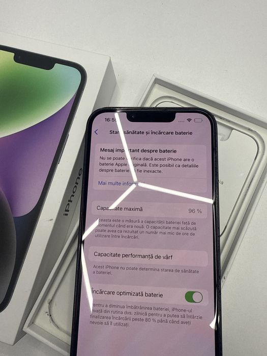 Iphone 14 128Gb Full Box baterie 96%