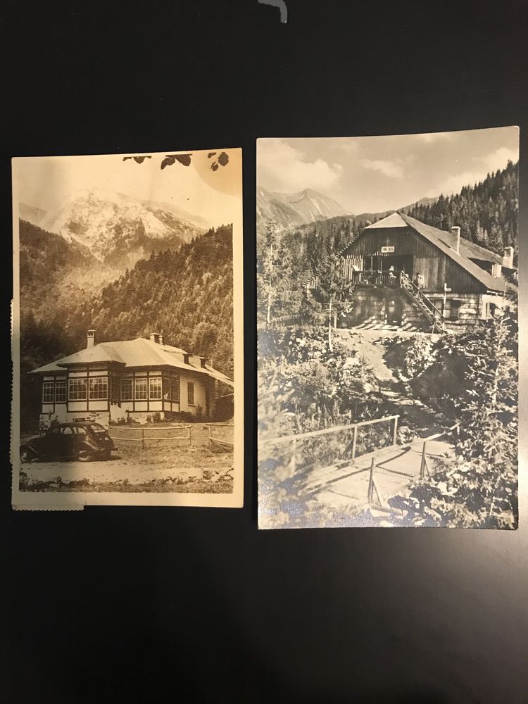 Lot 6 vederi cărți poștale vechi vintage cabane montane