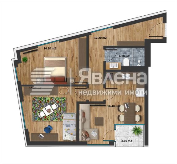 Продава се Тристаен апартамент в София, Полигона - 97 кв.м за 1806 €/кв.м - Снимка #3