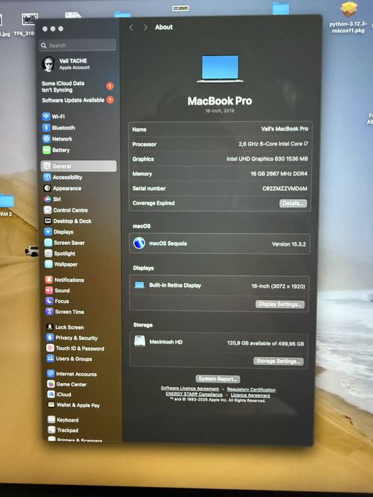 2019 MacBook Pro 16, i7, 16GB, 512GB