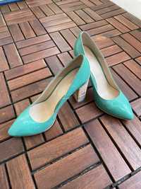 Pantofi dama - model deosebit -turcoaz