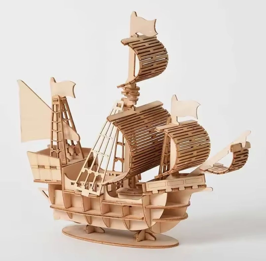 3D Дървен Пъзел Самолет / Кораб / Ретро Автомобил