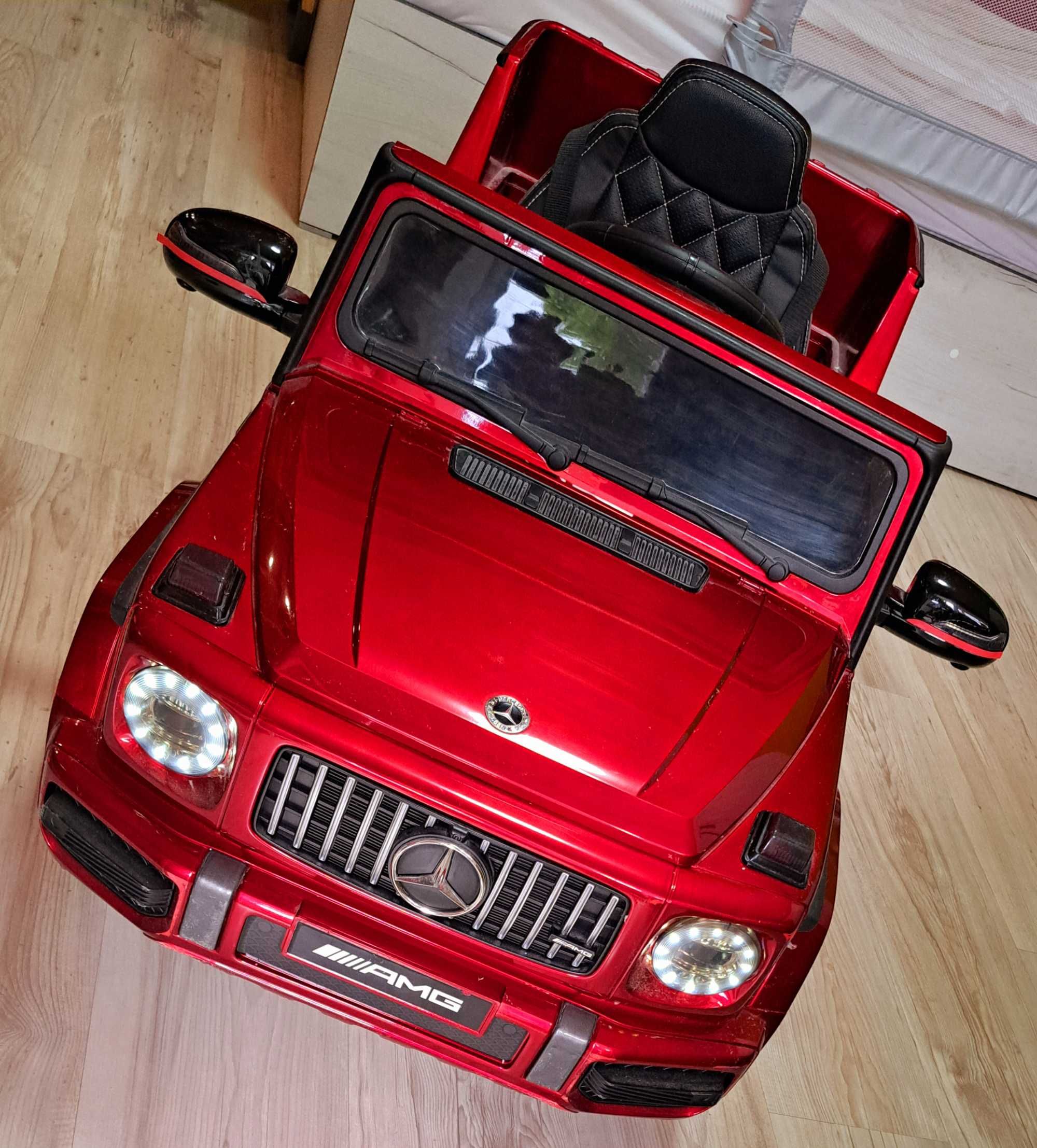 Акумулаторен джип Moni - Mercedes G63, червен мат