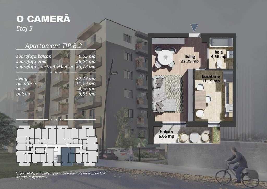 Apartamente 1, 2 si 3 camere bloc nou Grand Arena, Berceni