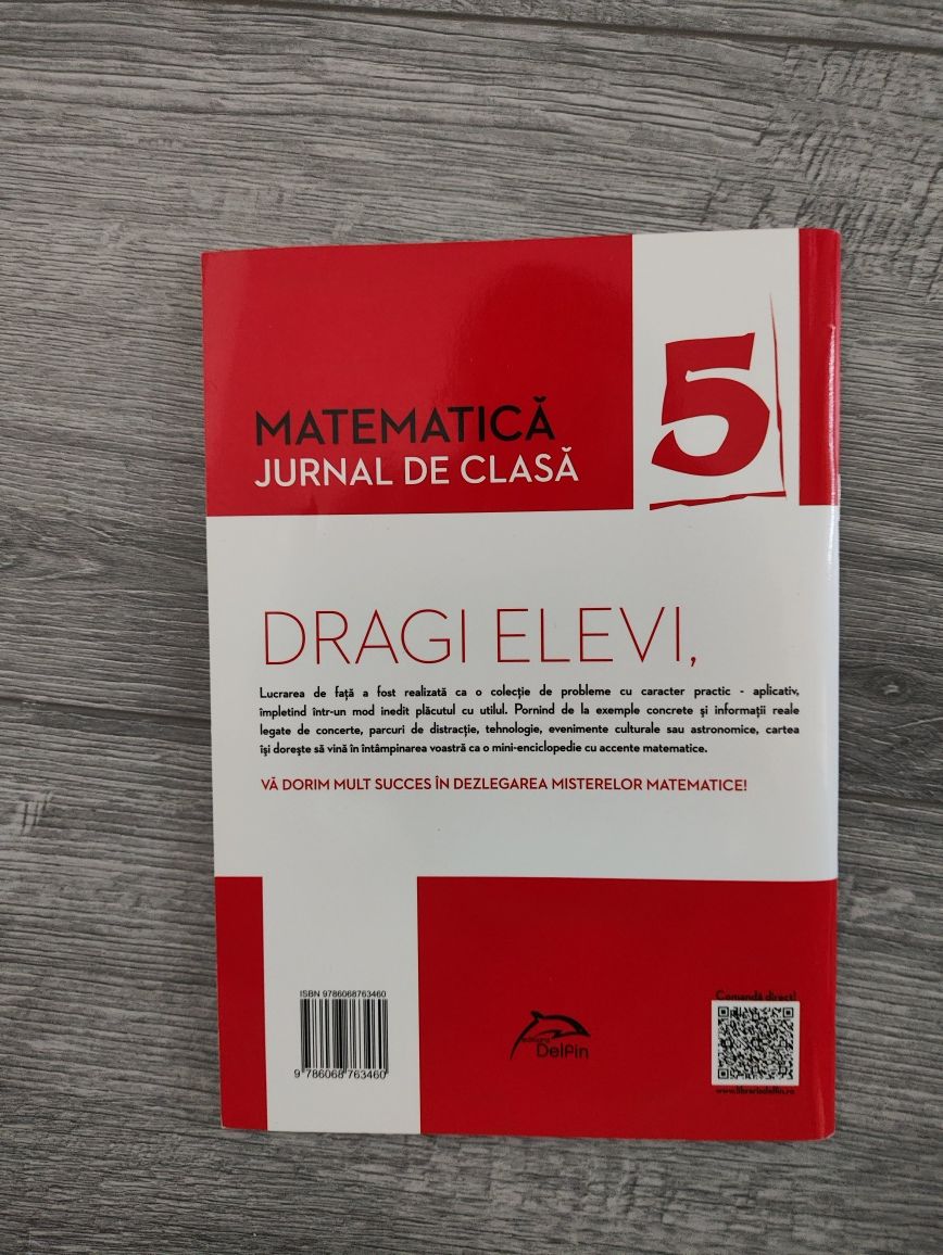 Jurnal de clasa a 5-a Culegere Matematică / Limba și Literatura Română