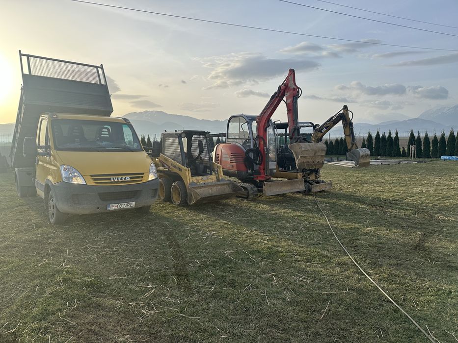 Execut lucrari cu incarcator si excavator