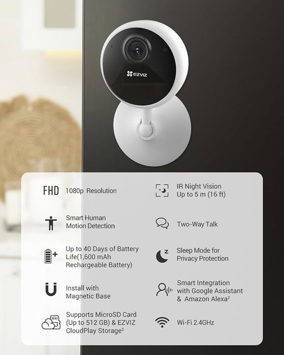 Ezviz CB1 2MP akkumlyatorli mini kamera