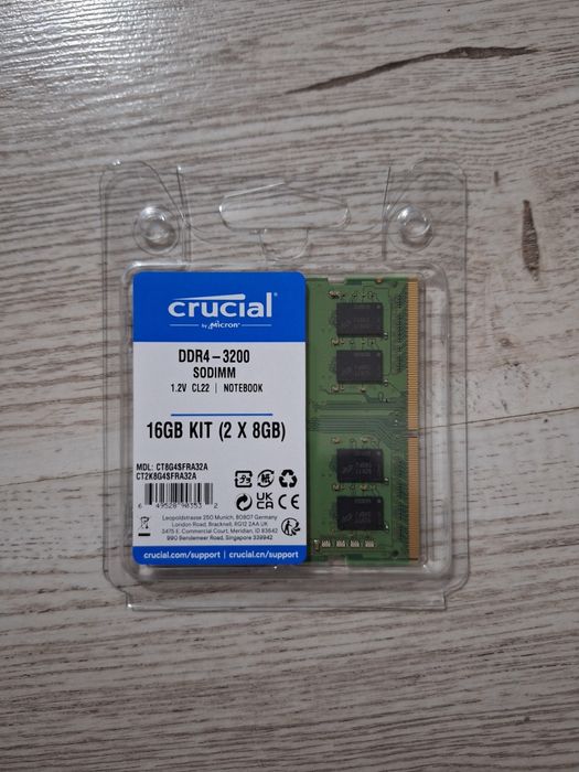 Ram Kit RAM Crucial 16GB (2x8GB) DDR4 3200MHz CL22 nou sigilat