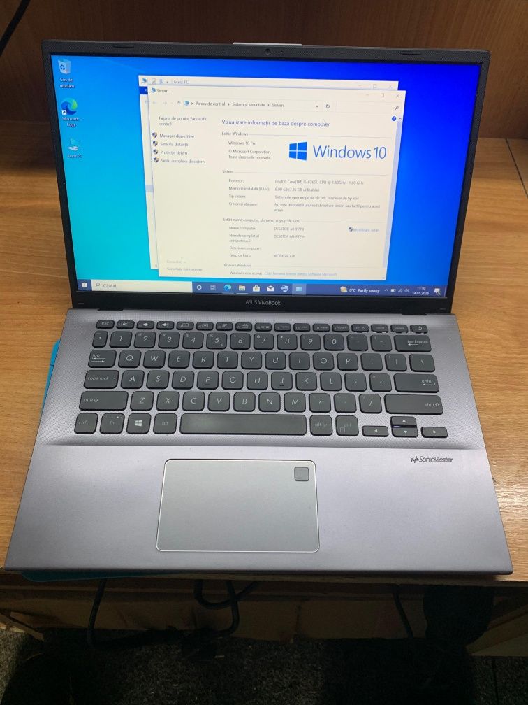 Laptop Asus X412F core i5 gen 8th,8gb ddr4 ,ssd 256  tasta S nu funct