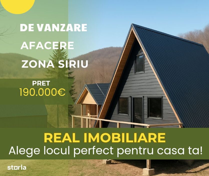 Cabane A-frame zona turistica Siriu !
