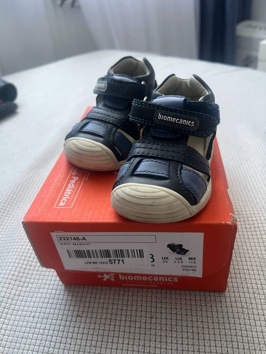 Sandale copii din piele, marimea 18- biomecanics