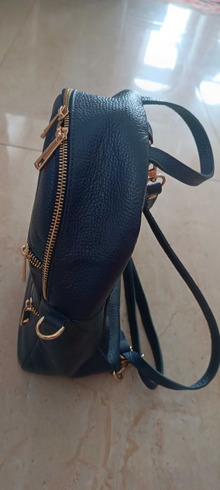 rucsac piele bleumarin