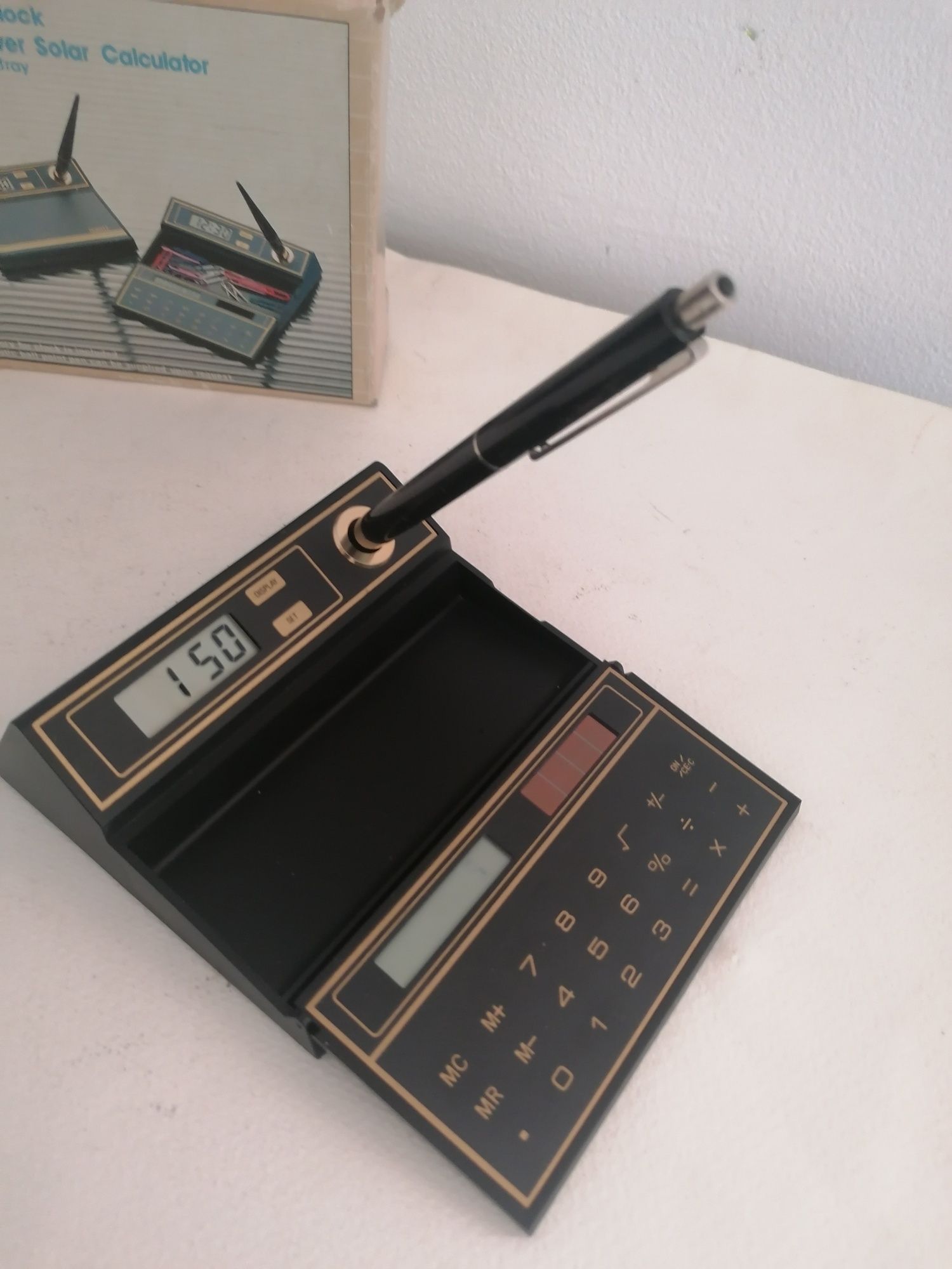 Stand pix ceas, calculator vintage