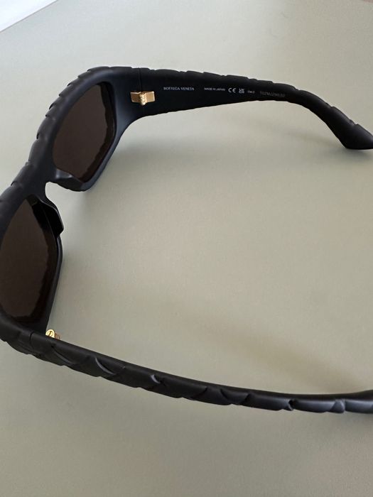 Ochelari de soare Bottega Veneta Intrecciato Rectangular Sunglasses