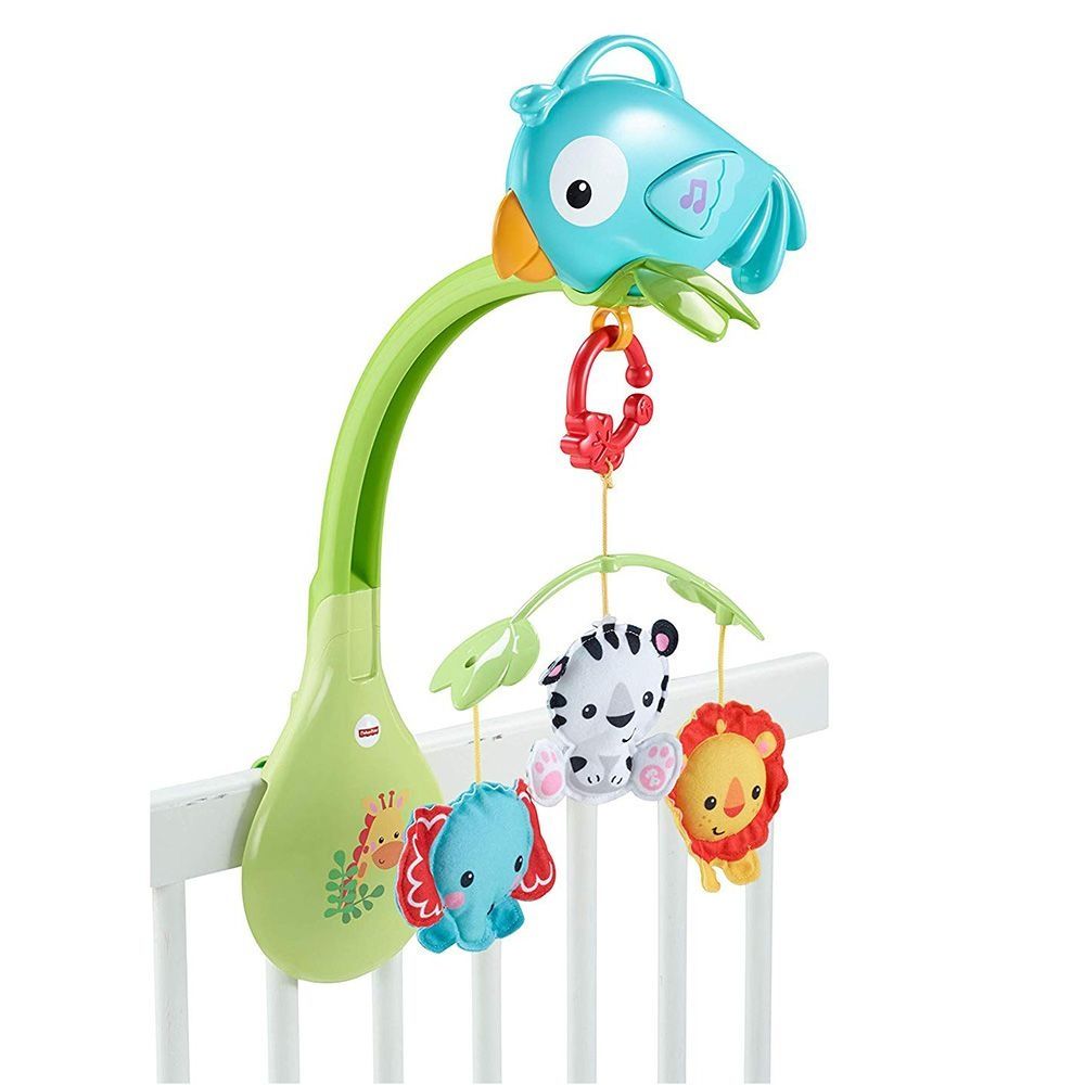 Fisher Price, Музикална въртележка за легло и количка, 3 в 1