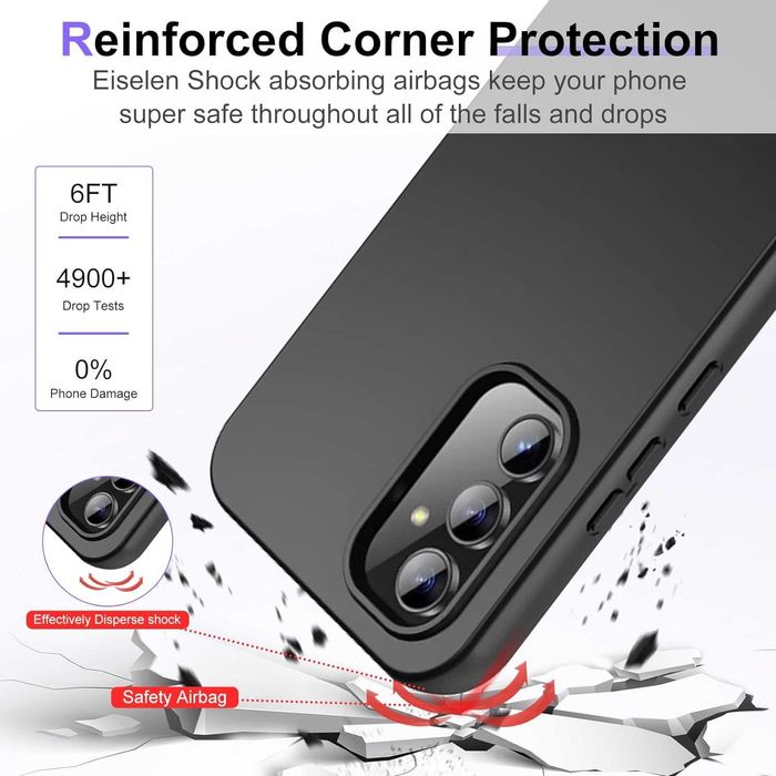 Husă Eiselen Samsung Galaxy A54 5G Silicon moale TPU Negru