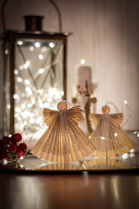 Îngeraș/ decoratiune hârtie Crăciun handmade