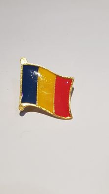 Set 12 insigne tricolore tip broșă cu ac