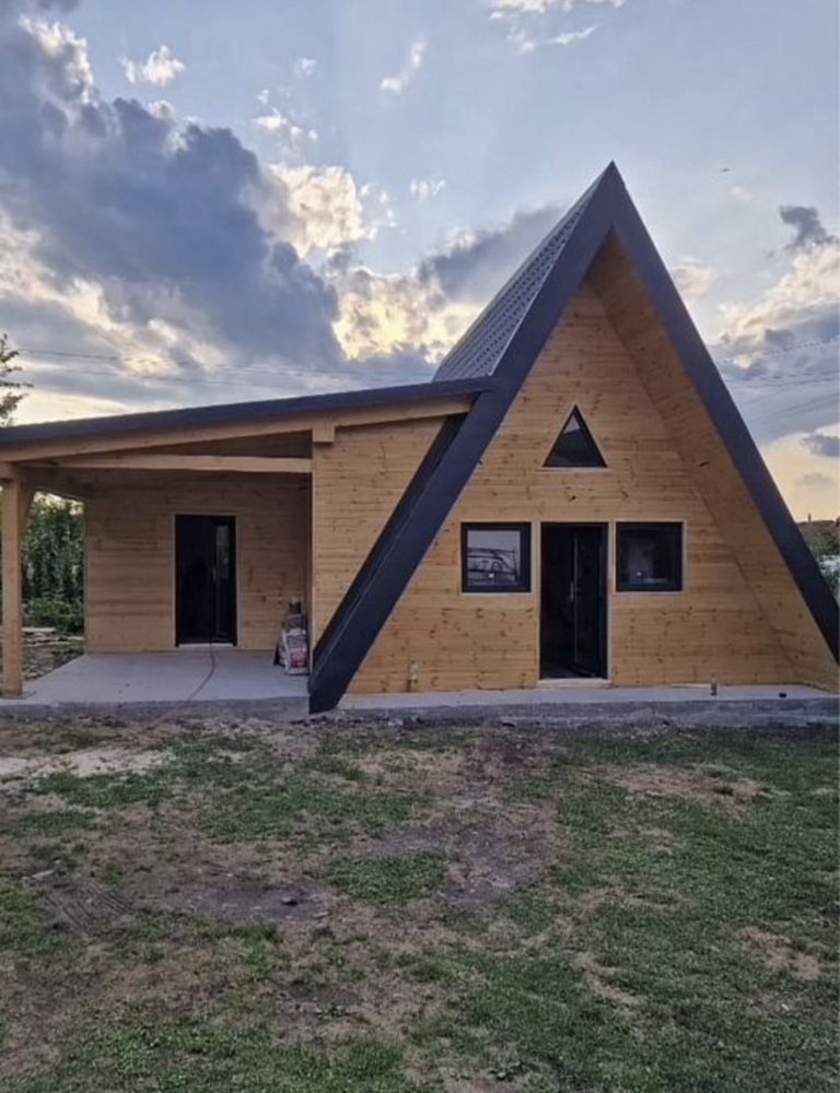 Casute, cabane A-frame la cheie in toata tara primim si variante auto