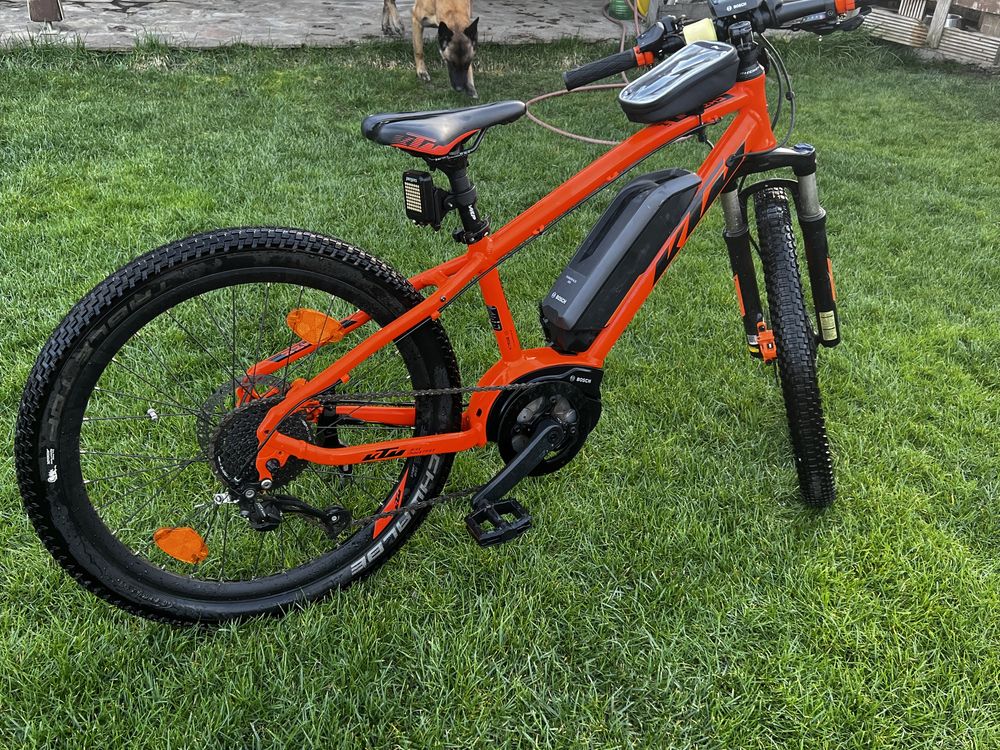 Bicicleta electrica copii KTM 24" Macina Mini Me oranj/negru