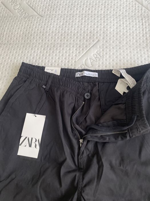 Zara Cargo Мъжки черен Карго Панталон Нов