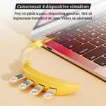 Hub USB Minions: Banana. 4porturi. 1Gb/3s. Splitter/Adaptor/Extensie.