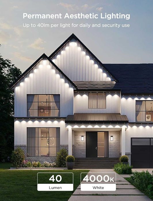 Перманентни външни осветителни тела Govee 2, 30 м RGBIC, 72 LED, IP67