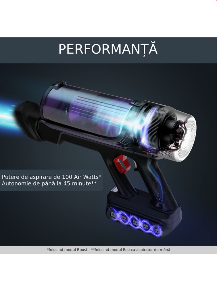 Aspirator vertical fara fir Rowenta X-Force Flex 9.60 Allergy RH2038WO