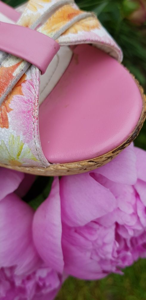 Sandale piele naturală roz