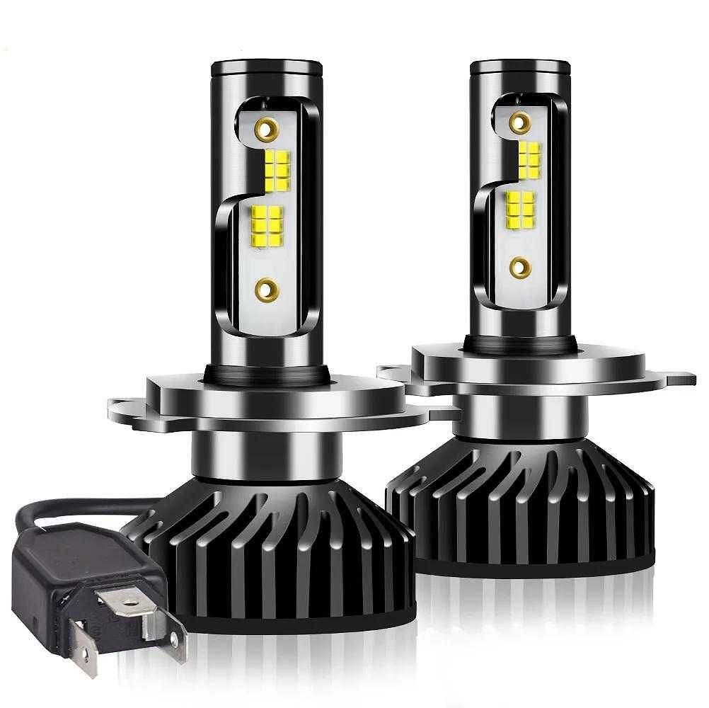 Умалени мини LED диодни крушки за фарове H4, 12-24V, 50W, Canbus