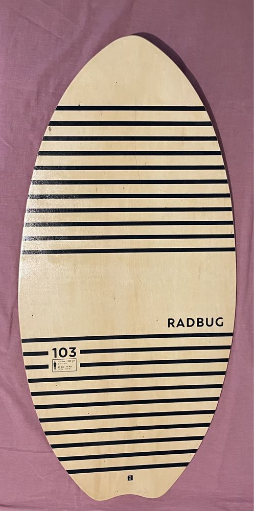 скимборд skimboard Radbug 103 дървен