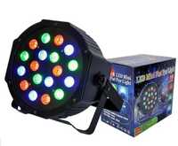 Proiector Lampa PAR LED 18 led RGB x 1W efecte club joc lumini DMX