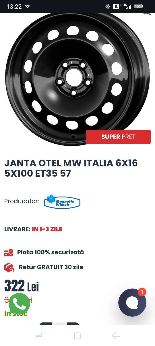 Ca noi ! Anvelope 195 50 R16 si Jante 16" inch PCD 5x100
