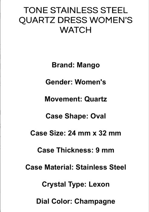 MANGO часы кварцевые женские