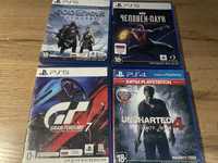 Диски для ps5 (god of war ragnarok, grand turismo, spiderman miles итд