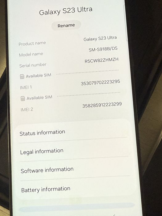 Samsung S23 Ultra 256Gb Full Box