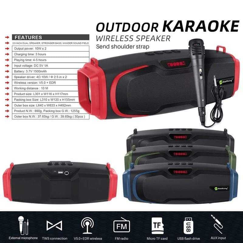 Boxa KARAOKE Q-YX600, Bluetooth, USB, AUX, Radio FM, Microfon cu fir